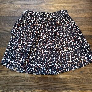 Who What Wear Animal Print Skater Skirt